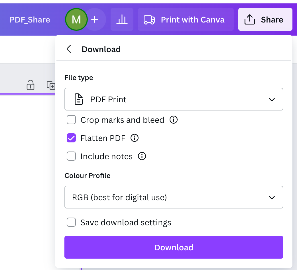 How to Save Canva as PDF